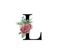 Letter L Notebook: Personalised Floral Initial Lined Journal, 6 x 9 inches, 120 Pages, Personalised Gift for Mum, Nan, Student, Teacher, Sister