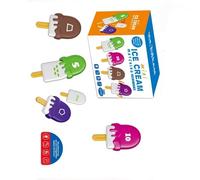Letter Learning Toy Number Color Recognition Ice Cream Shape Sorting Counting Educational Toy For Kids 26 Pieces Letter Learning