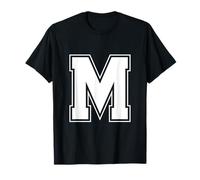 Letter M - Alphabet Bold Capital Upper Case Initial Monogram T-Shirt
