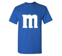 Letter M Halloween Group Costume Graphic Team Costume Graphic Funny T Shirt, Royal, Medium