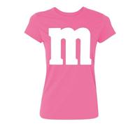 Letter M Halloween Women's T-Shirt Funny Team Groups Costumes Party, Pink, S