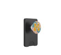 Letter M In Fun Retro 1970s Style Unique Initial M Monogram PopSockets PopWallet for MagSafe