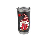 Letter N Christmas Gnome Initial Graphic Stainless Steel Insulated Tumbler