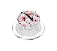 Letter N Initial Cute Pink Floral Flower Bouquet PopSockets PopGrip for MagSafe