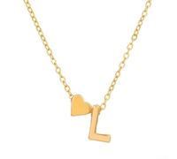 Letter Necklace in Stainless Steel, A Unique Way to Express Your Affection (KC gold L necklace)