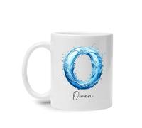 Letter O Coffee Mug Durable Tea Cup Ceramic Drinking Cup Fun Gifts Foe Birthdays Christmas Office 330Ml