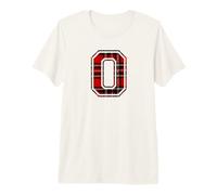 Letter O First Name Monogram Initial Tartan Print Premium T-Shirt
