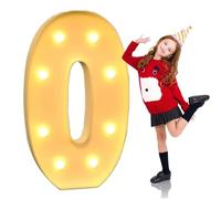 Letter O Light UpMarquee Numbers for Party Decor, Giant Mosaic LED Lights Pre-cut Foam Board Set for Valentine's Day Birthday Christmas New Year, 70cm-2.3ft