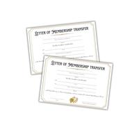 Letter of Church Membership Transfer 50pk 6x9” Administration Staff Office Record Change New Member Certificate Welcome Folder