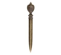 Letter Opener Knife, Mini Sword Envelope Slitter Wrap Box Cutter Luxury Rustic Antique Style Mail Cutting Supplies Gifts with Ergonomic Grip Handle for Ladies Men Women Office Or Home Use (Bronze)