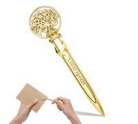Letter Openers Retro Gold Envelope Opener - Elegant Zinc Alloy Paper Knife with Vintage Tree of Life Handle, Office Home School Use, Gift for Him Her Boyfriend Girlfriend Husband Wife