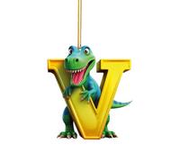 Letter Ornaments Christmas Tree Decoration Dinosaur 26 English Letters Hanging Decor Letter Personalized Christmas Ornaments Cute Dinosaur Pendant (V)