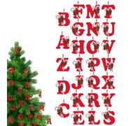 Letter Ornaments for Christmas Tree - 26 Letters DIY Decoration | 2D Acrylic Hangable Alphabet Decorations | for Christmas Tree Stockings Backpack Car Rearview Mirror