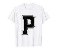 Letter P - Alphabet Bold Capital Upper Case Initial Monogram T-Shirt