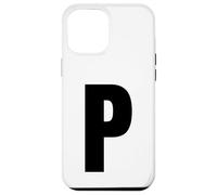 Letter P Capital Bold Alphabet Matching Monogram Case for iPhone 12 Pro Max
