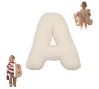Letter Pillow, 26 English Letters Throw Pillows, Plush Letter Pillows, Soft Initial Pillows Decorative Throw Pillows, for Kids Room Nursery Decor (A)