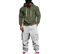 Letter Print Tracksuits Hooded Fleece Sweatshirts Drawstring Waist Sweatshirt Y2K Jogging Tracksuit Cotton Blend Sweatsuit Casual Fit Pullover For Gym Workouts