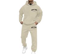 Letter Print Tracksuits Hoodie Joggers Sets Long Sleeve Hooded Sweatshirt Light Tracksuit Set Everyday Essential Fleece Hoody Activewear For Sports Training