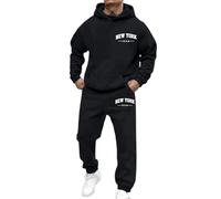 Letter Print Tracksuits Hoodie Joggers Sets Long Sleeve Hooded Sweatshirt Light Tracksuit Set Everyday Essential Fleece Hoody Activewear For Sports Training