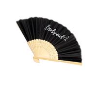 Letter Printed Paper Fan - Classic Bride Fan, Hand Folding Vintage Wall Decor, Reliable Long Lasting Accessory | The Elegant Wedding Ceremony Prop for