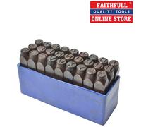 LETTER PUNCH SET 6mm SIZE A-Z IDENTIFICATION STAMPS FOR METAL, FAITHFULL FAIL6MM