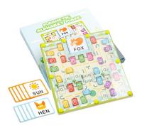Letter Puzzle Children Toy, Magnetic Alphabet Maze, Educational Learning Board with Wand, Fine Motor Skill Game, Matching Board with Colorful Track, Preschool Toy for Nursery 18.5x19.1x1.5cm