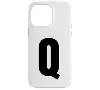 Letter Q Capital Bold Alphabet Matching Monogram Case for iPhone 14 Pro Max