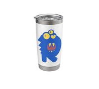 Letter R Cute Alphabet Monsters Stainless Steel Insulated Tumbler