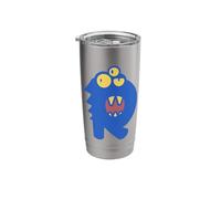 Letter R Cute Alphabet Monsters Stainless Steel Insulated Tumbler