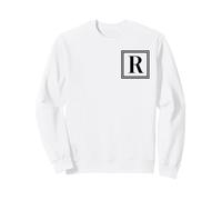 Letter R Elegant Initial Monogram Typography Gift Sweatshirt