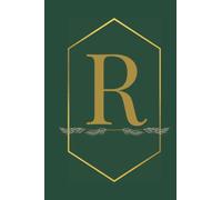 Letter R Initial Notebook 120 Pages Lined A5 Journal Slytherin Green