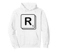 Letter R Word Game Tile Pullover Hoodie