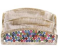 Letter Rack/Holder Shabby Chic/Rustic ~ BUTTONS Design