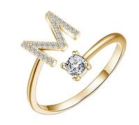 Letter Rings Open Rings Proposal Gifts Bridal Engagement Party Rings Anxiety Ring for Women Size 10 (M, One Size)