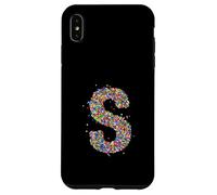 Letter S Candy Rainbow Sprinkles Monogram Style Case for iPhone XS Max