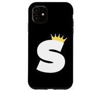 Letter S Capital Alphabet Monogram Initial King Queen Crown Case for iPhone 11