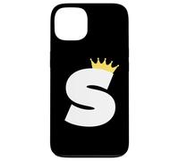 Letter S Capital Alphabet Monogram Initial King Queen Crown Case for iPhone 13