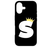 Letter S Capital Alphabet Monogram Initial King Queen Crown Case for iPhone 17