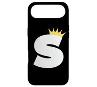 Letter S Capital Alphabet Monogram Initial King Queen Crown Case for iPhone Air