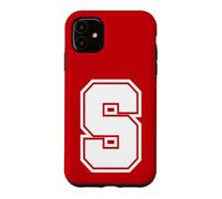 Letter S Capital Alphabets Monogram Initial - Varsity Style Case for iPhone 11