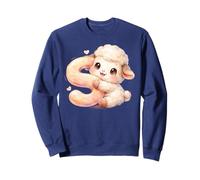 Letter S Sheep Watercolor Cute Baby Animal Alphabet Initial Sweatshirt