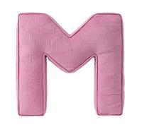 Letter Shaped Decorative Pillow, Letter Cushions, Pink Corduroy Initial Cushion, Letter Shaped Throw Pillows, Pink Letter Plush Pillow, Soft Plush Throw Pillow for Living Room, Bedroom (M)