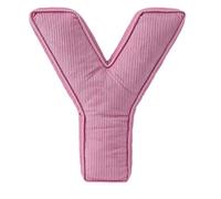 Letter Shaped Decorative Pillow, Letter Cushions, Pink Corduroy Initial Cushion, Letter Shaped Throw Pillows, Pink Letter Plush Pillow, Soft Plush Throw Pillow for Living Room, Bedroom (Y)