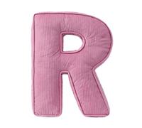 Letter Shaped Decorative Pillow, Letter Cushions, Pink Corduroy Initial Cushion, Letter Shaped Throw Pillows, Pink Letter Plush Pillow, Soft Plush Throw Pillow for Living Room, Bedroom (R)