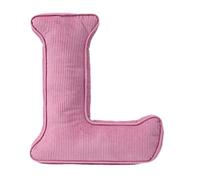 Letter Shaped Decorative Pillow, Letter Cushions, Pink Corduroy Initial Cushion, Letter Shaped Throw Pillows, Pink Letter Plush Pillow, Soft Plush Throw Pillow for Living Room, Bedroom (L)