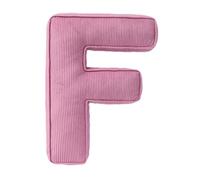 Letter Shaped Decorative Pillow, Letter Cushions, Pink Corduroy Initial Cushion, Letter Shaped Throw Pillows, Pink Letter Plush Pillow, Soft Plush Throw Pillow for Living Room, Bedroom (F)