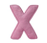 Letter Shaped Decorative Pillow, Letter Cushions, Pink Corduroy Initial Cushion, Letter Shaped Throw Pillows, Pink Letter Plush Pillow, Soft Plush Throw Pillow for Living Room, Bedroom (X)