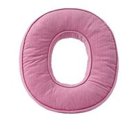 Letter Shaped Decorative Pillow, Letter Cushions, Pink Corduroy Initial Cushion, Letter Shaped Throw Pillows, Pink Letter Plush Pillow, Soft Plush Throw Pillow for Living Room, Bedroom (O)