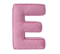 Letter Shaped Decorative Pillow, Letter Cushions, Pink Corduroy Initial Cushion, Letter Shaped Throw Pillows, Pink Letter Plush Pillow, Soft Plush Throw Pillow for Living Room, Bedroom (E)