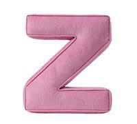 Letter Shaped Decorative Pillow, Letter Cushions, Pink Corduroy Initial Cushion, Letter Shaped Throw Pillows, Pink Letter Plush Pillow, Soft Plush Throw Pillow for Living Room, Bedroom (Z)